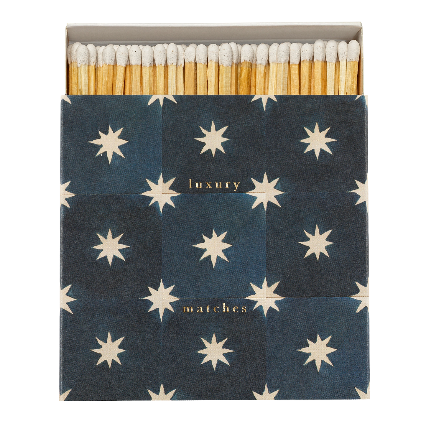 Navy Stars Tiles - Christmas Candle Matches