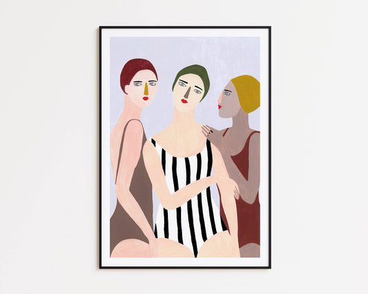 Swimmers Art Print