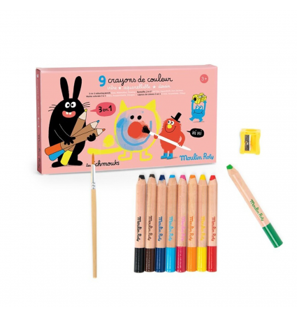 Lápices de colores 3 en 1