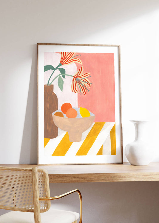 Flowers And Citrus Art Print