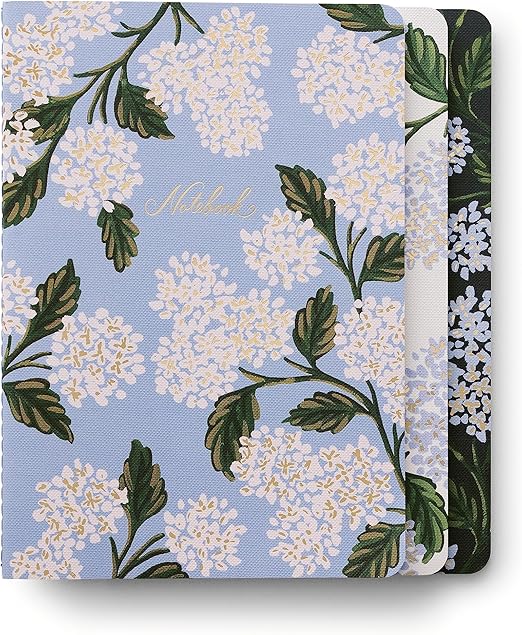 Hydrangea - Set of 3 Ruled Pages Notebooks - Rifle Paper Co