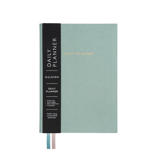 Undated Sage Fabric Daily Planner (A5)