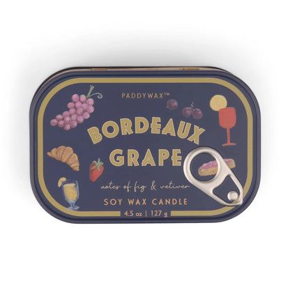 Vela de estaño con estampado de uvas de Burdeos - Paddywax