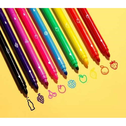 Rotuladores de Colores con Aromas - 9 unidades - Omy
