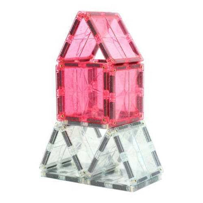 White & Pink Glitter Tile Pack – 16 Pieces - Cleverclixx