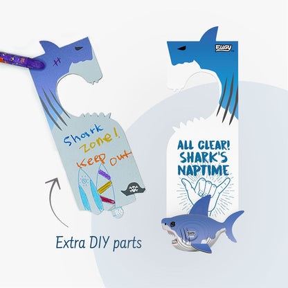 Shark Door Hanger - Eco-Friendly 3D Paper Puzzle - Eugy D019