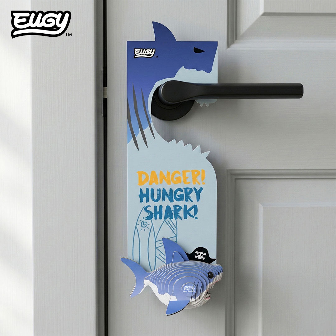Shark Door Hanger - Eco-Friendly 3D Paper Puzzle - Eugy D019