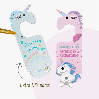Unicorn Sky Door Hanger - Eco-Friendly 3D Paper Puzzle - Eugy D069