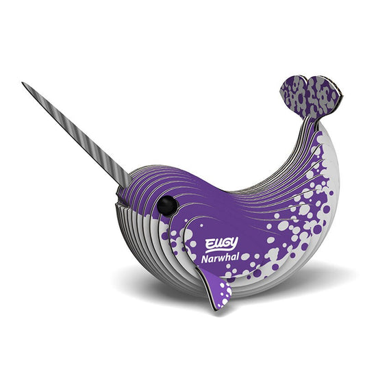 Narwhal - Eco-Friendly  3D Paper Puzzle - Eugy 033