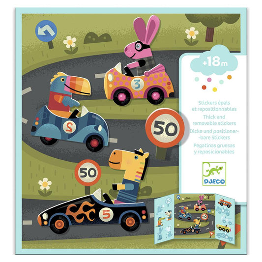 Cars Repositionable Stickers