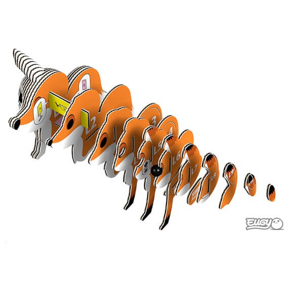 Red Fox Eco-Friendly 3D  Paper Puzzle- Eugy 072