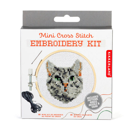 Kit de bordado mini punto de cruz Gato Atigrado