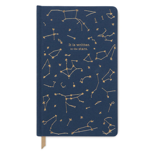 Navy Constellations Cloth Journal - "It Is Written In The Stars" - Designworks
