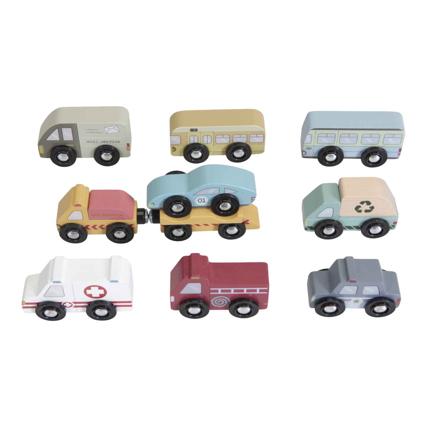 Wooden train carriages set - Little Dutch