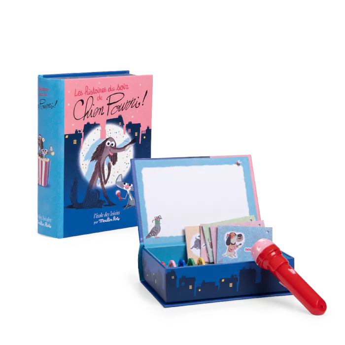 Libro-proyector con linterna de historias - Perro Apestoso