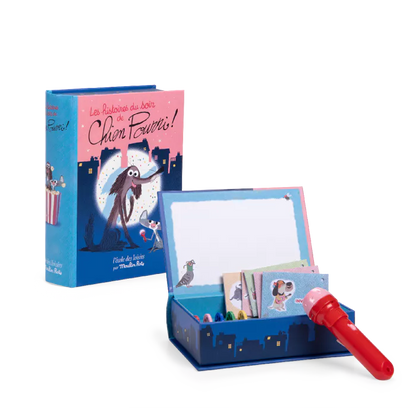 Libro-proyector con linterna de historias - Perro Apestoso