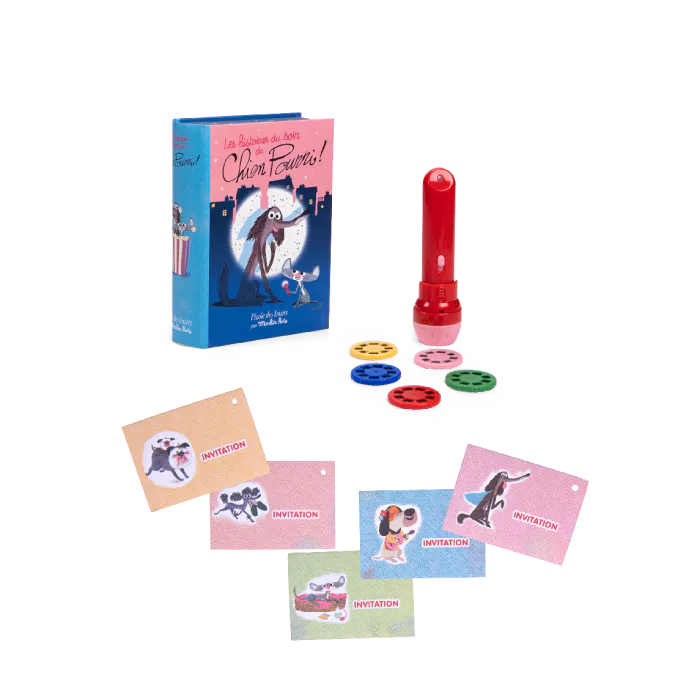 Libro-proyector con linterna de historias - Perro Apestoso