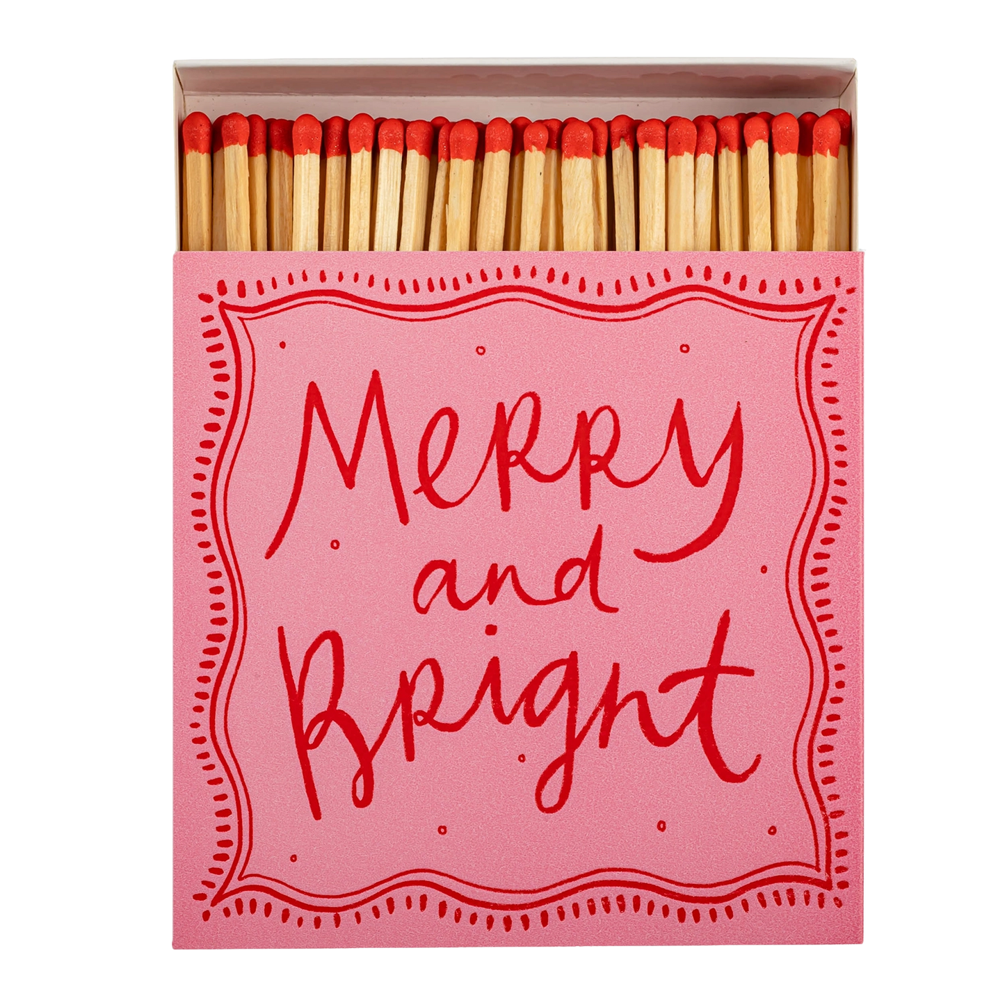 Merry and Bright Pink  - Christmas Candle Matches