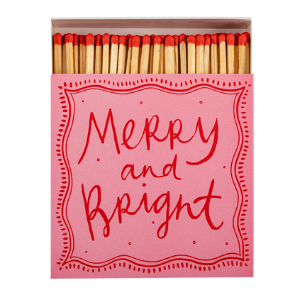 Merry and Bright Pink  - Christmas Candle Matches