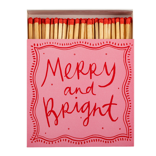 Merry and Bright Pink  - Christmas Candle Matches