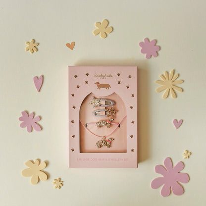 Juego de joyas de Perro Salchicha