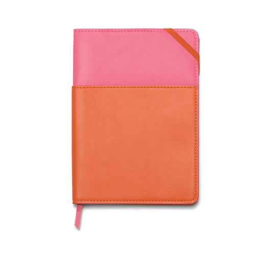 Vegan Leather Pocket Journal Pink & Chili - Designworks