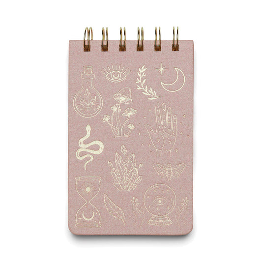 Cuaderno pequeño rosa "Mystic Icons"  - Designworks