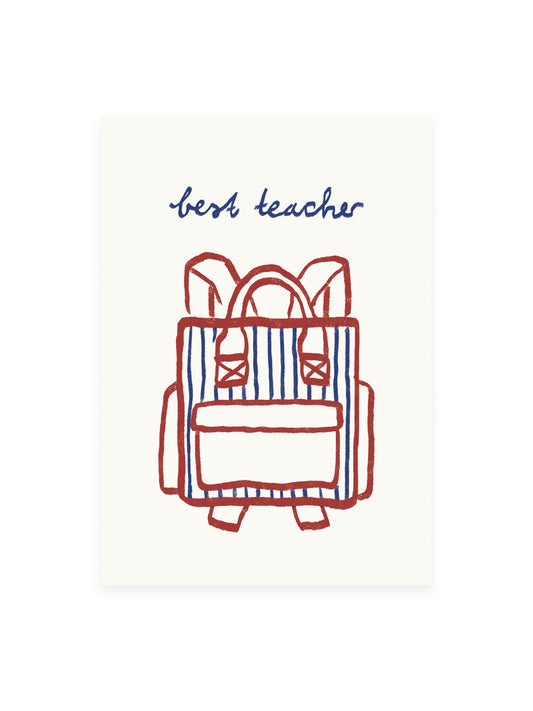 Best Teacher A6 Postcard