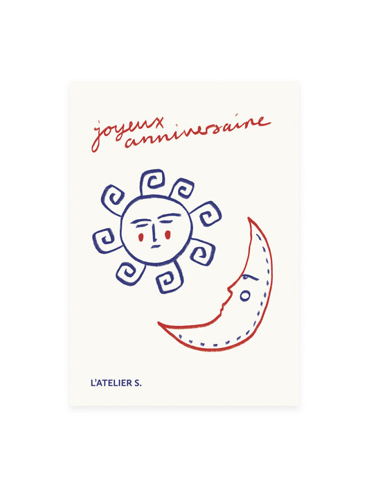 Joyeux Anniversaire A6 Postcard