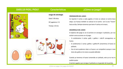 Juego de cartas Piou Piou