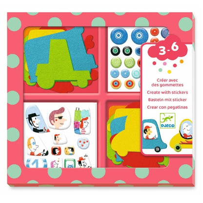 Crea con pegatinas - Coches