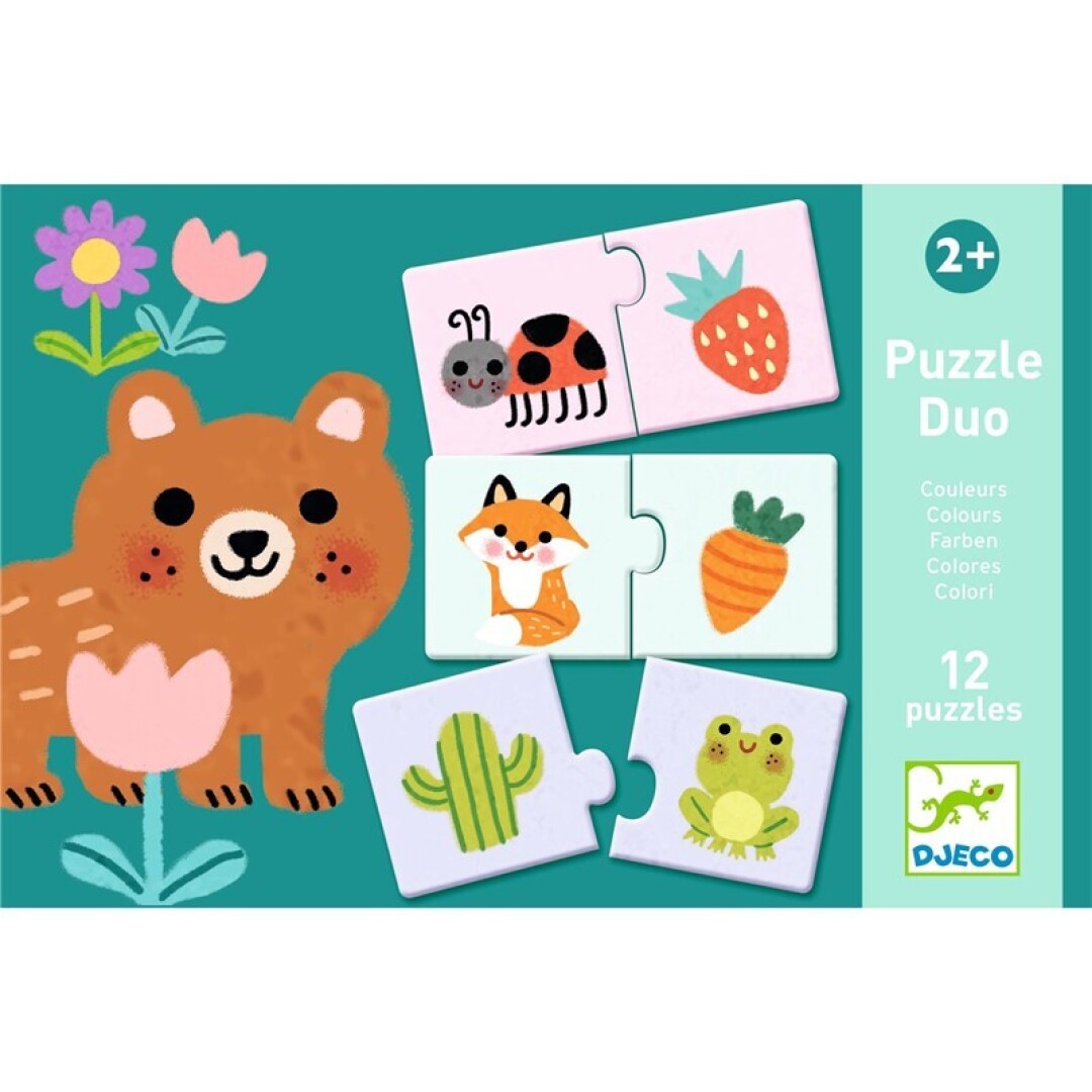 Rompecabezas educativo de 2 piezas