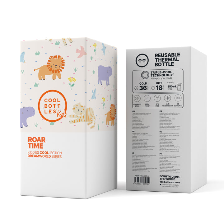 Roar Time -  Kiddie Insulated Stainless Steel Bottle - 350ml