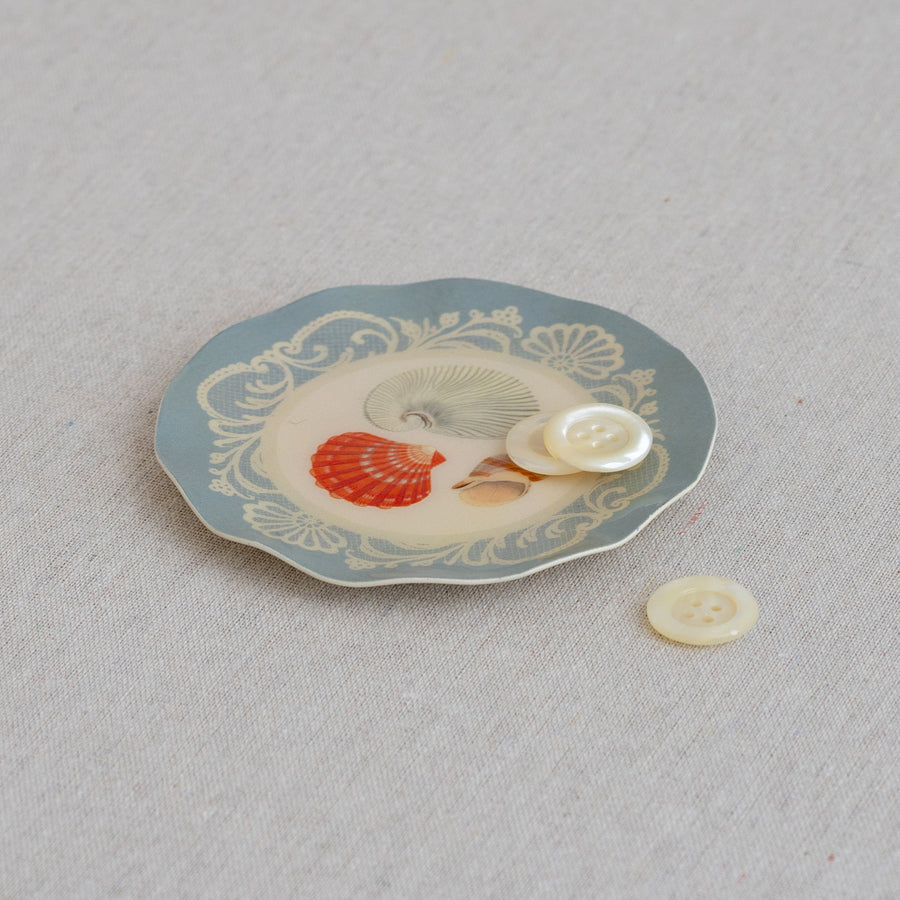 Sea Shells Small Round Enamel Tray