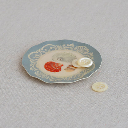 Sea Shells Small Round Enamel Tray