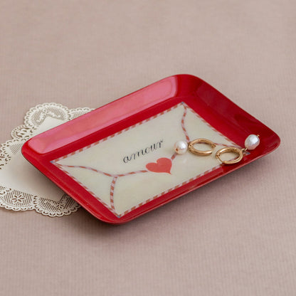 Love Letter Rectangular Enamel Tray