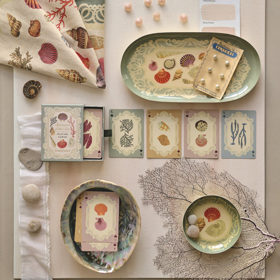 Specimens of the Sea Oval Enamel Tray