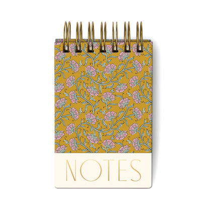 Gold Vintage Floral Wire Notepad (Medium) - Designworks