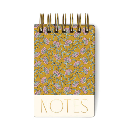 Gold Vintage Floral Wire Notepad (Medium) - Designworks