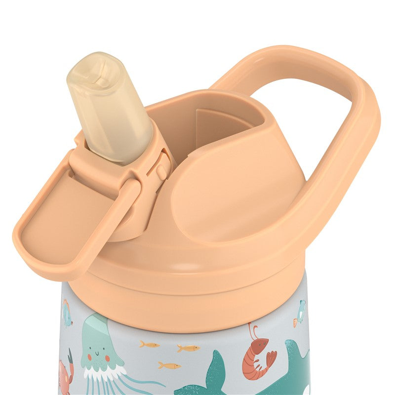 Mundo Submarino - Botella infantil de acero inoxidable con aislamiento - 350 ml