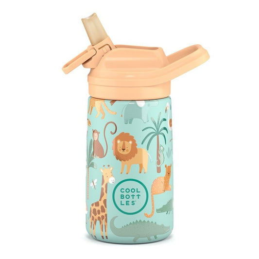 Wild Crew - Botella infantil de acero inoxidable con aislamiento - 350 ml
