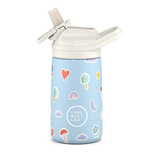 Rainbow Cloud - Botella infantil de acero inoxidable con aislamiento - 350 ml