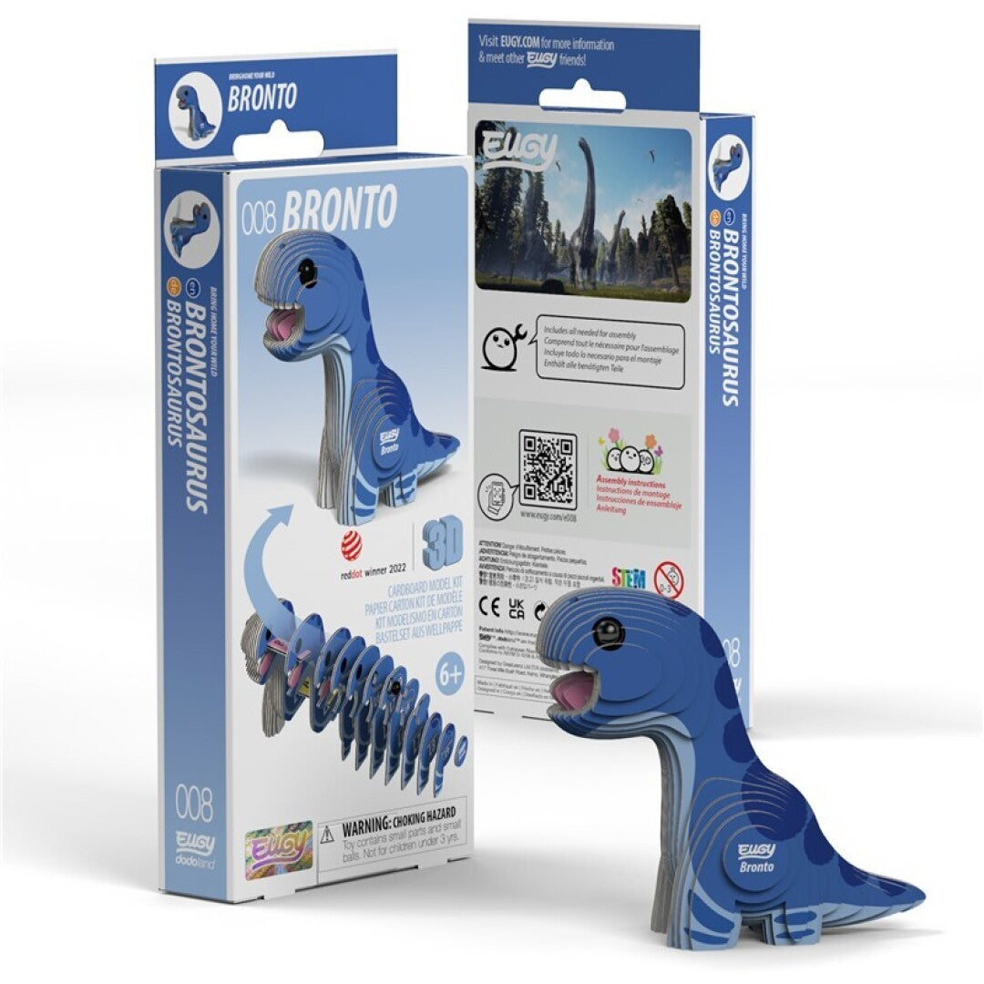 Brontosaurio - Rompecabezas de papel 3D ecológico - Eugy 008