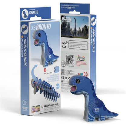 Brontosaurio - Rompecabezas de papel 3D ecológico - Eugy 008