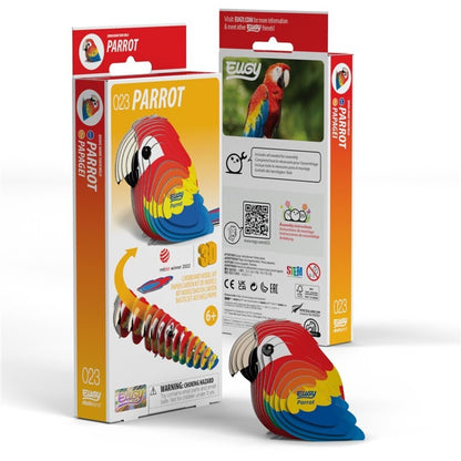 Parrot - Eco-Friendly  3D Paper Puzzle - Eugy 023