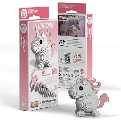 Unicorn - Eco-Friendly  3D Paper Puzzle - Eugy 014