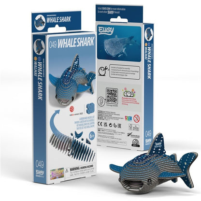 Whale Shark - Eco-Friendly  3D Paper Puzzle - Eugy 049