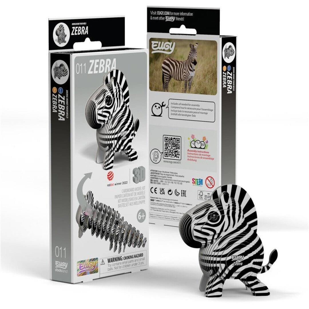 Zebra - Eco-Friendly  3D Paper Puzzle - Eugy 011