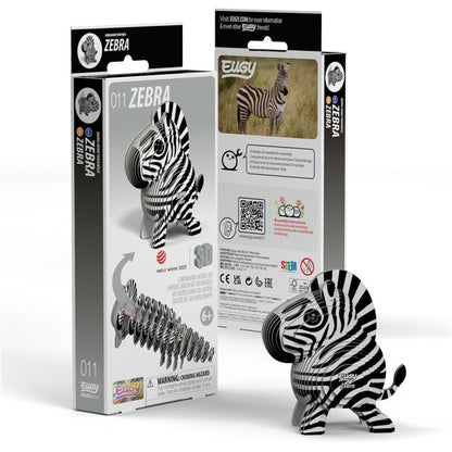 Zebra - Eco-Friendly  3D Paper Puzzle - Eugy 011