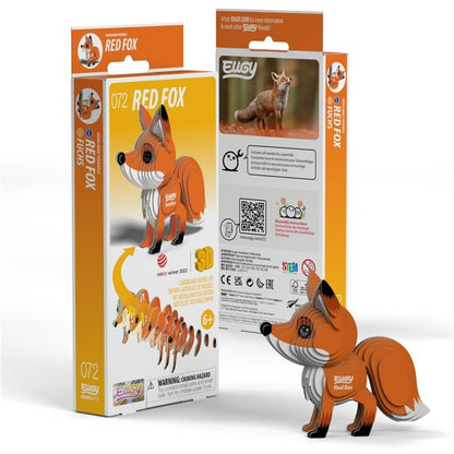 Red Fox Eco-Friendly 3D  Paper Puzzle- Eugy 072